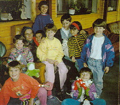 The children with grandma